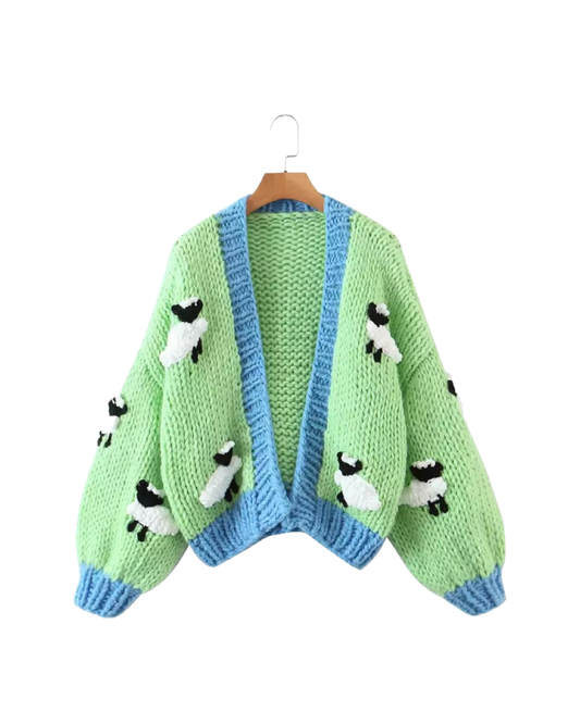 100% Hand Knit Cardigan (more colors)